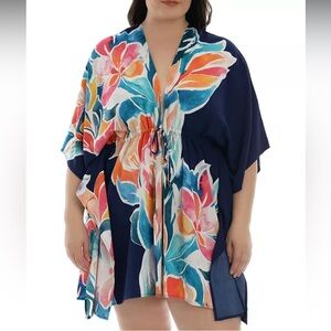 La Blanca Petals In Bloom Kimono Cover Up | EUC Size S/M